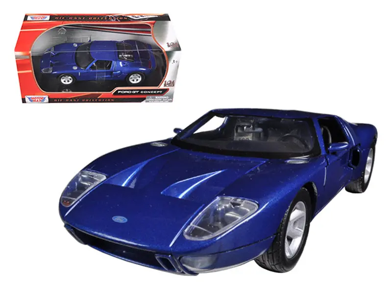 Ford Gt Blue 1/24 Diecast Model Car By Motormax 1