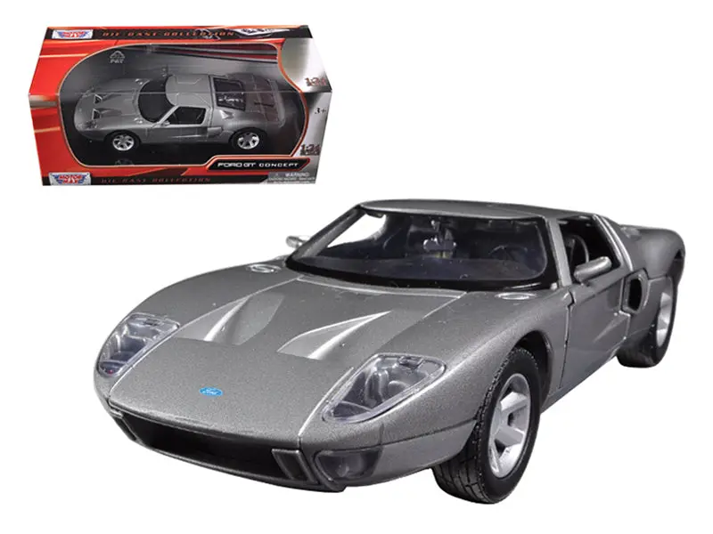 Ford Gt Silver 1/24 Diecast Model Car By Motormax 1