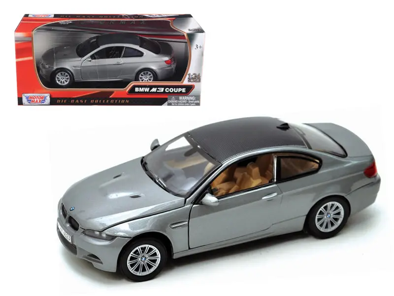 Bmw M3 E92 Coupe Gray 1/24 Diecast Model Car By Motormax 1