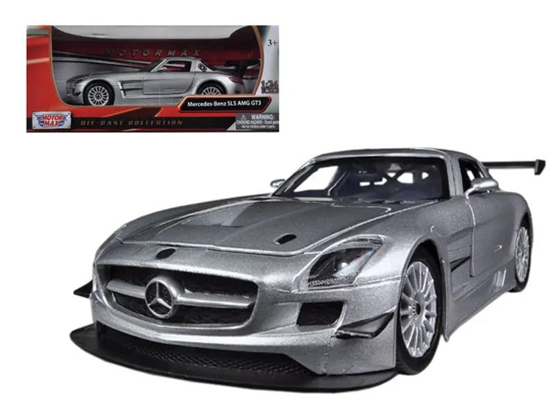 Mercedes Sls Amg Gt3 Silver 1/24 Diecast Model Car By Motormax 1