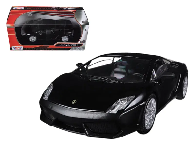 Lamborghini Gallardo Lp-560-4 Matte Black 1/24 Diecast Model Car By Motormax 1