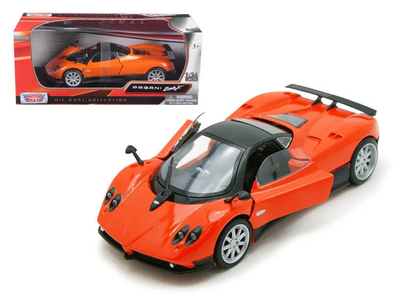 Pagani Zonda F Orange 1/24 Diecast Model Car By Motormax 1