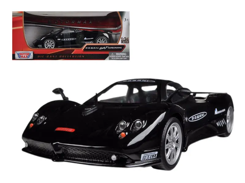 Pagani Zonda F Nurburgring Black 1/24 Diecast Model Car By Motormax 1