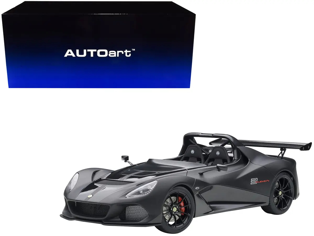 Lotus 3-Eleven Matte Black With Gloss Black Accents 1/18 Model Car By Autoart 1
