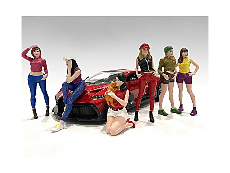 "Girls Night Out" (6 Piece Accessory Figure Set) For 1/18 Scale Models By American Diorama 1