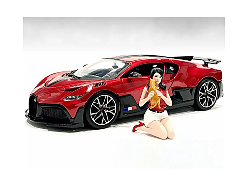 "Girls Night Out" Gigi Accessory Figure With Cat For 1/18 Scale Models By American Diorama 1