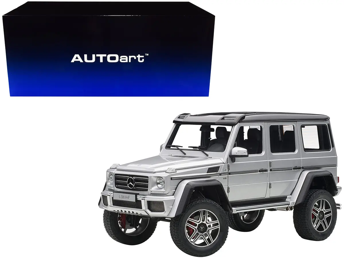 Mercedes Benz G500 4X4 2 Silver 1/18 Model By Autoart 1