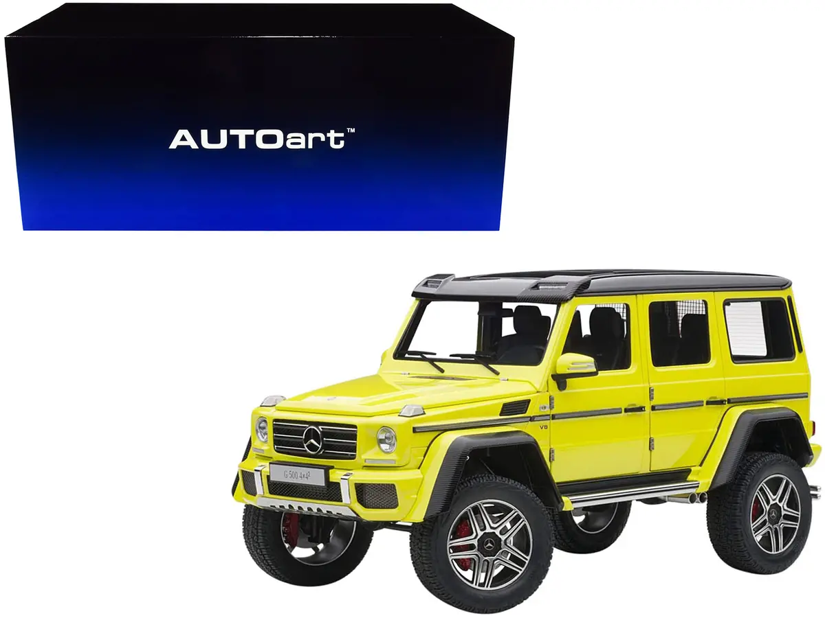 Mercedes Benz G500 4X4 2 Electric Beam/ Yellow 1/18 Model By Autoart 1