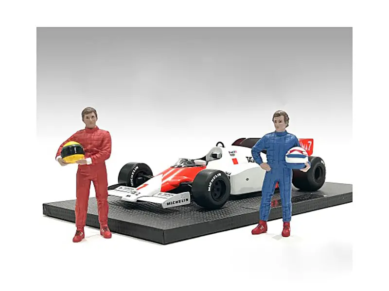 "Racing Legends" 80'S Accessory Figures (2 Piece Set) For 1/18 Scale Models By American Diorama 1