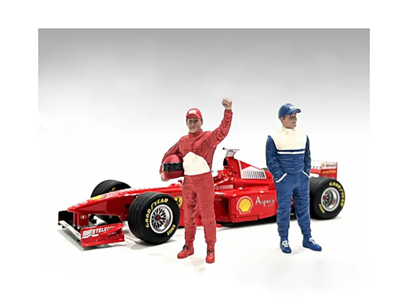 "Racing Legends" 90'S Accessory Figures (2 Piece Set) For 1/18 Scale Models By American Diorama 1