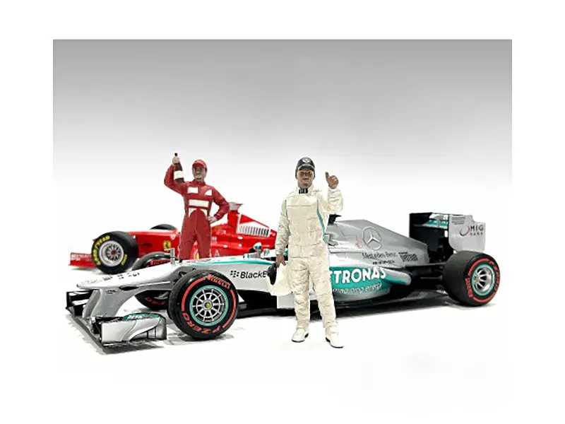"Racing Legends" 2000'S Accessory Figures (2 Piece Set) For 1/18 Scale Models By American Diorama 1