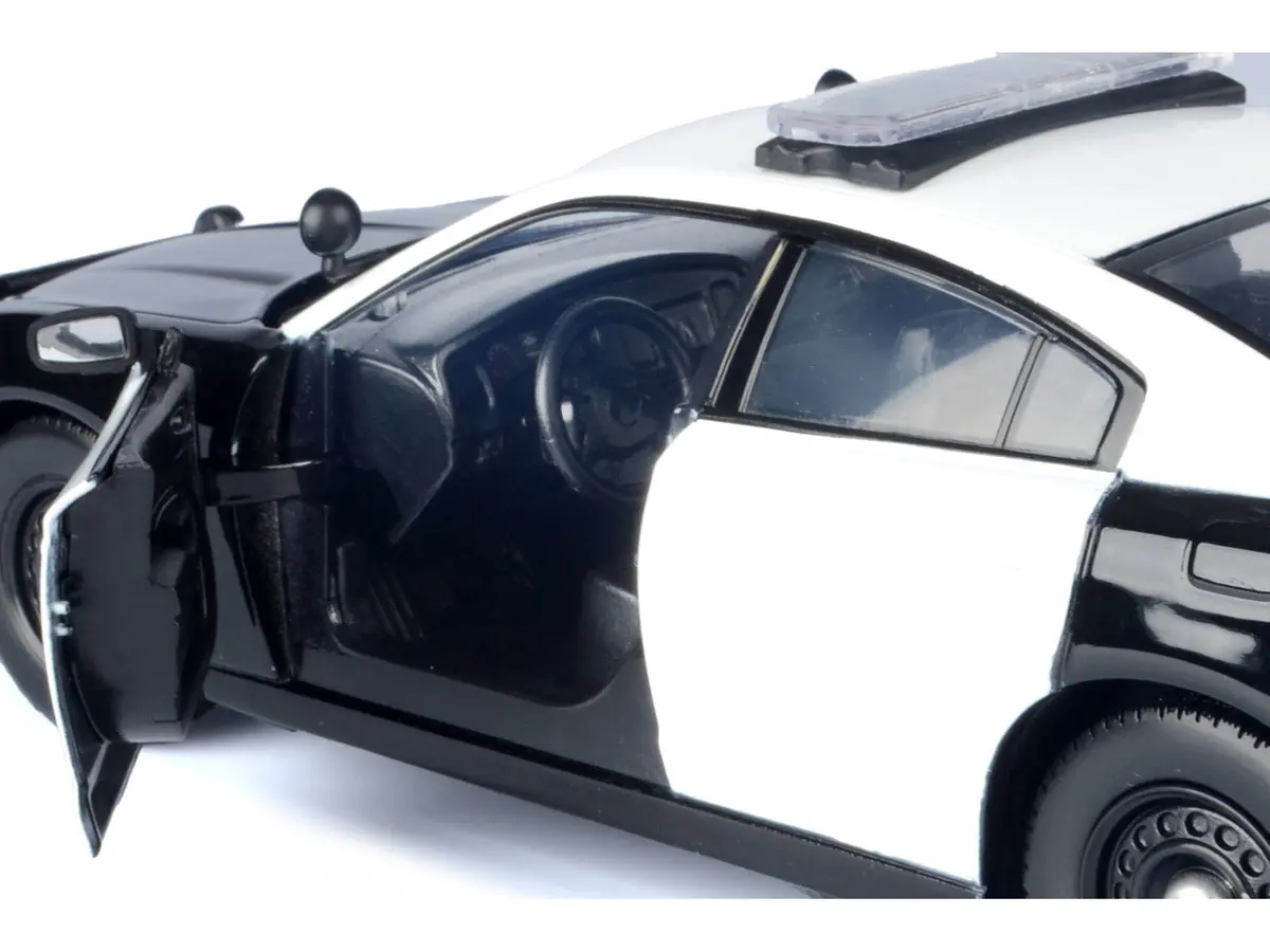 2023 Dodge Charger Pursuit Police Car "Lapd (Los Angeles Police Department)" Black And White "Law Enforcement And Public Service" Series 1/24 Diecast Model Car By Motormax 2
