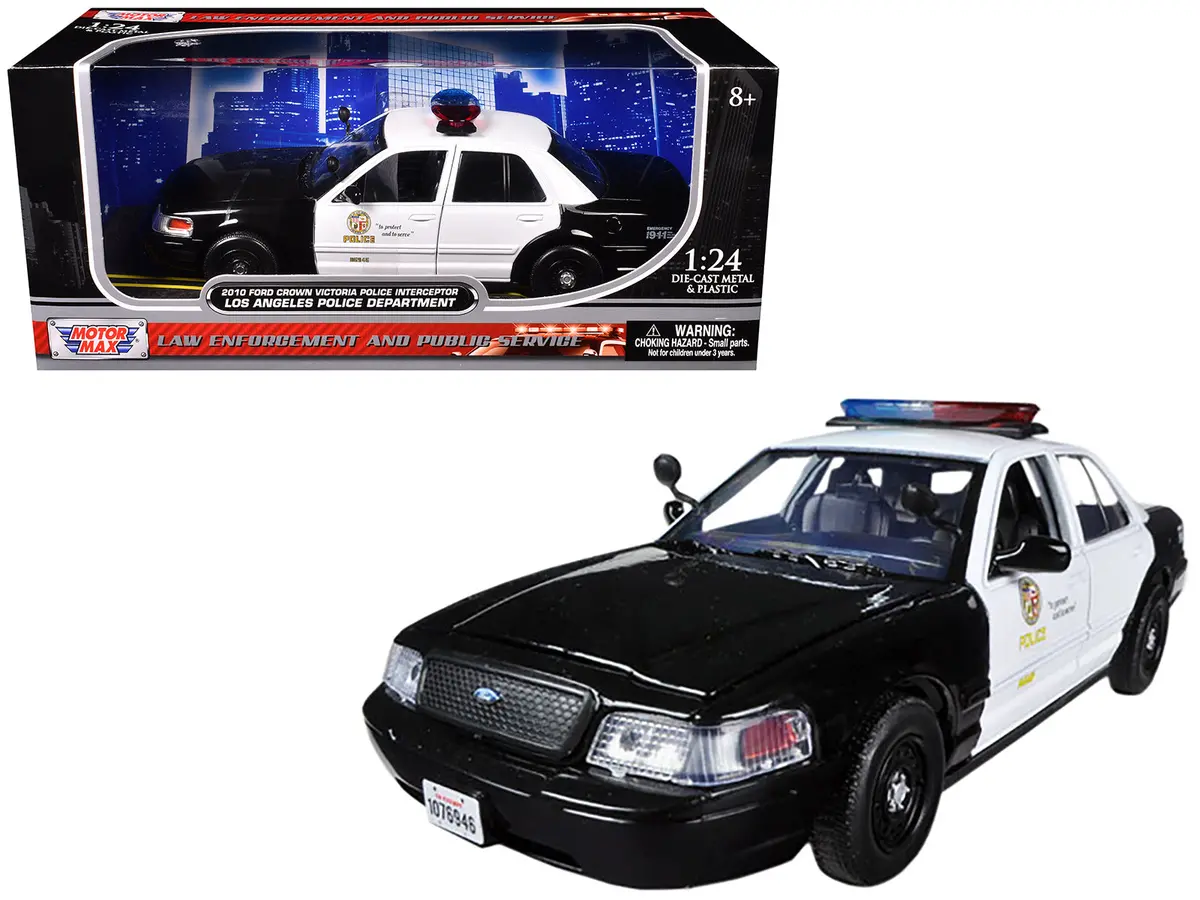2010 Ford Crown Victoria Lapd Los Angeles Police Department Car 1/24 Diecast Car Model By Motormax 1