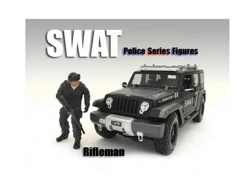 "Swat" Team Rifleman Accessory Figure For 1/18 Diecast Models By American Diorama 1