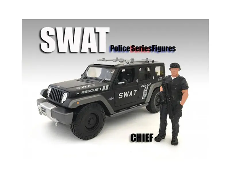 "Swat" Team Chief Figure For 1:24 Scale Diecast Models By American Diorama 1