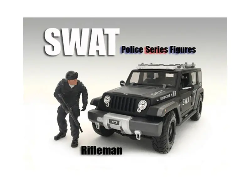 "Swat" Team Rifleman Accessory Figure For 1/24 Scale Diecast Models By American Diorama 1