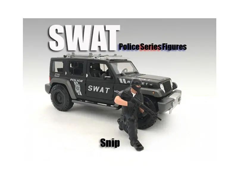 "Swat" Team Sniper Accessory Figure For 1/24 Scale Diecast Models By American Diorama 1
