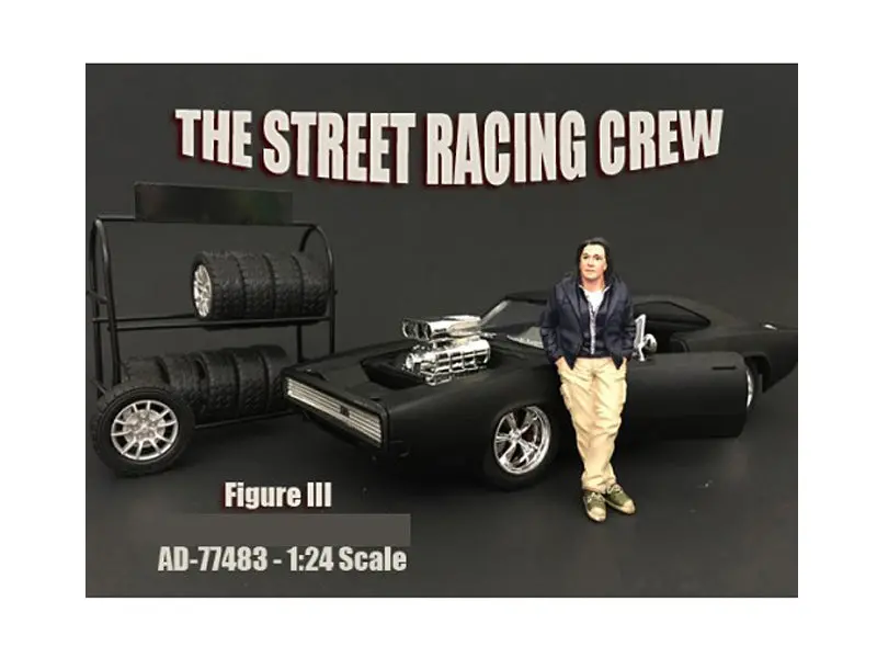 "Street Racing Crew" Figure #3 For 1:24 Diecast Models By American Diorama 1