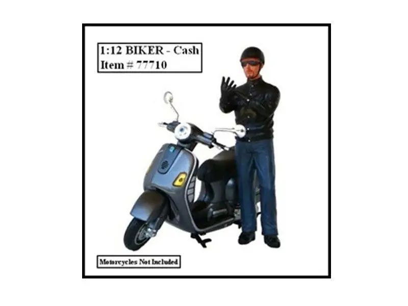 "Biker - Cash" Accessory Figure For 1/12  Scale Diecast Models By American Diorama 1