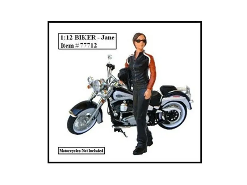 "Biker - Jane" Accessory Figure For 1/12 Scale Diecast Models By American Diorama 1