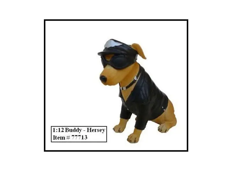 "Biker's Dog - Buddy Hersey" Accessory Figure For 1/12 Diecast Models By American Diorama 1