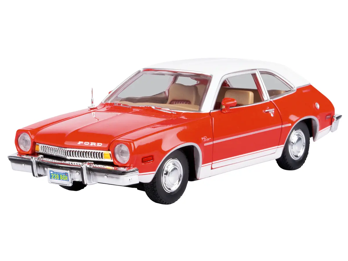1974 Ford Pinto Orange With White Top "Forgotten Classics" Series 1/24 Diecast Model Car By Motormax 2