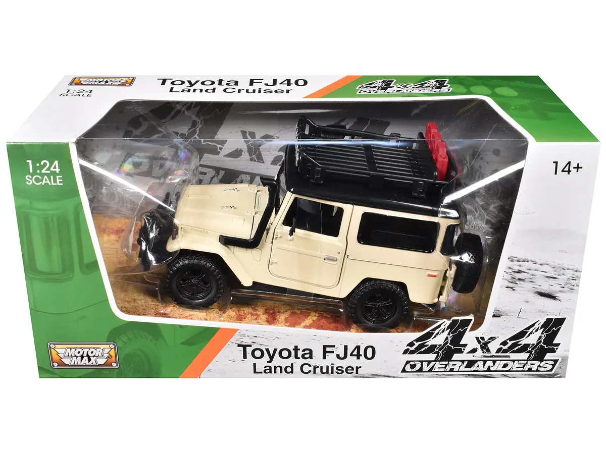 Toyota Fj40 Land Cruiser Beige "4X4 Overlanders" Series 1/24 Diecast Model By Motormax 1
