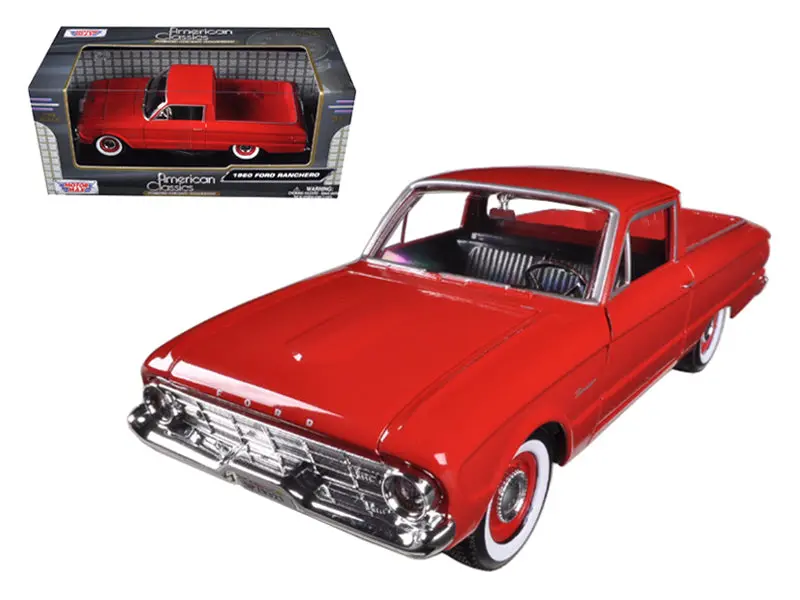 1960 Ford Falcon Ranchero Pickup Red 1/24 Diecast Model By Motormax 1
