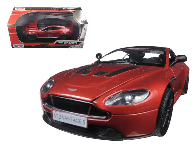 Aston Martin Vantage S V12 Red 1/24 Diecast Model Car By Motormax 1