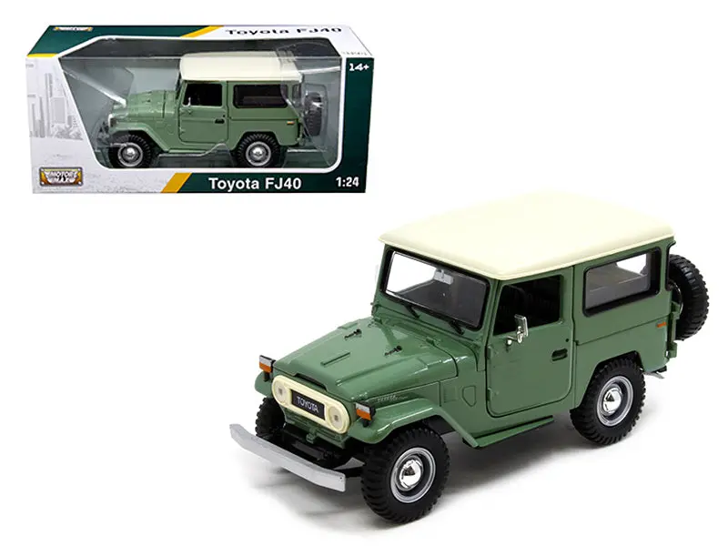 Toyota Fj40 Medium Green 1/24 Diecast Model By Motormax 1