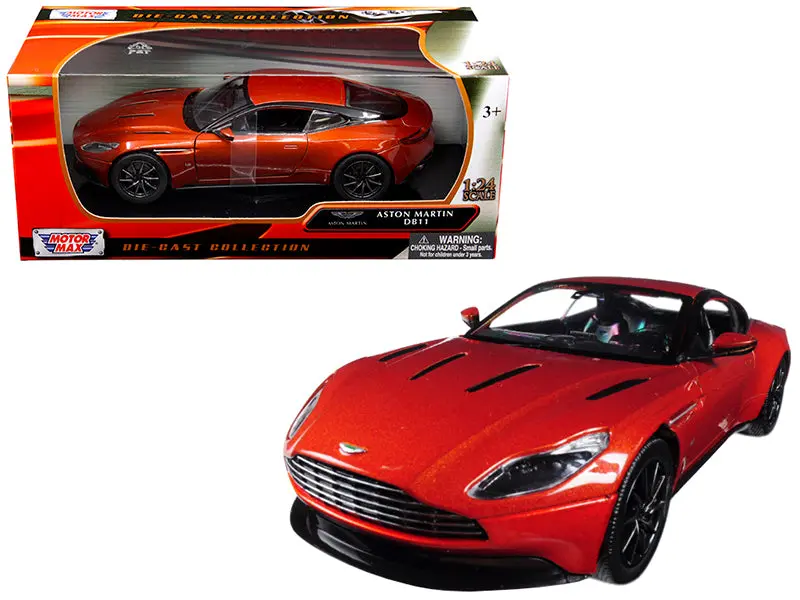 Aston Martin Db11 Copper Orange 1/24 Diecast Model Car By Motormax 1