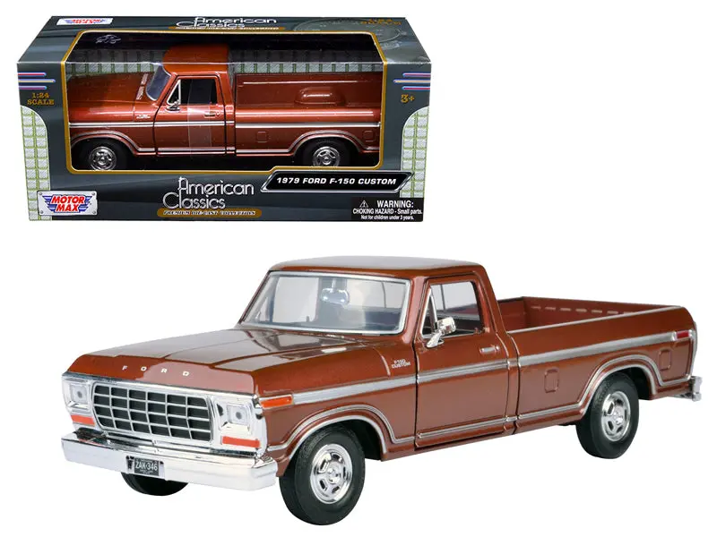 1979 Ford F-150 Pickup Truck Brown 1/24 Diecast Model By Motormax 1