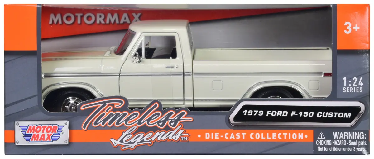 1979 Ford F-150 Pickup Truck White 1/24 Diecast Model By Motormax 1
