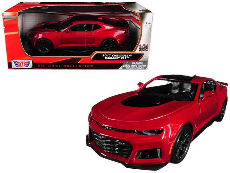 2017 Chevrolet Camaro Zl1 Burgundy 1/24 Diecast Model Car By Motormax 1