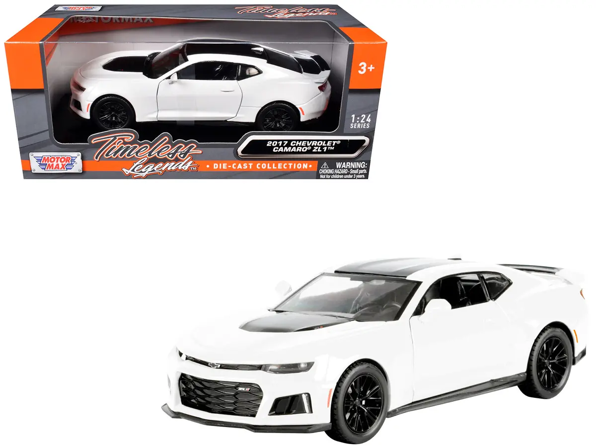2017 Chevrolet Camaro Zl1 White 1/24 Diecast Model Car By Motormax 1