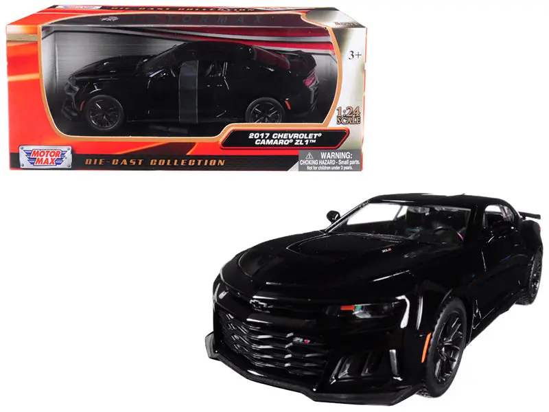 2017 Chevrolet Camaro Zl1 Black 1/24 Diecast Model Car By Motormax 1