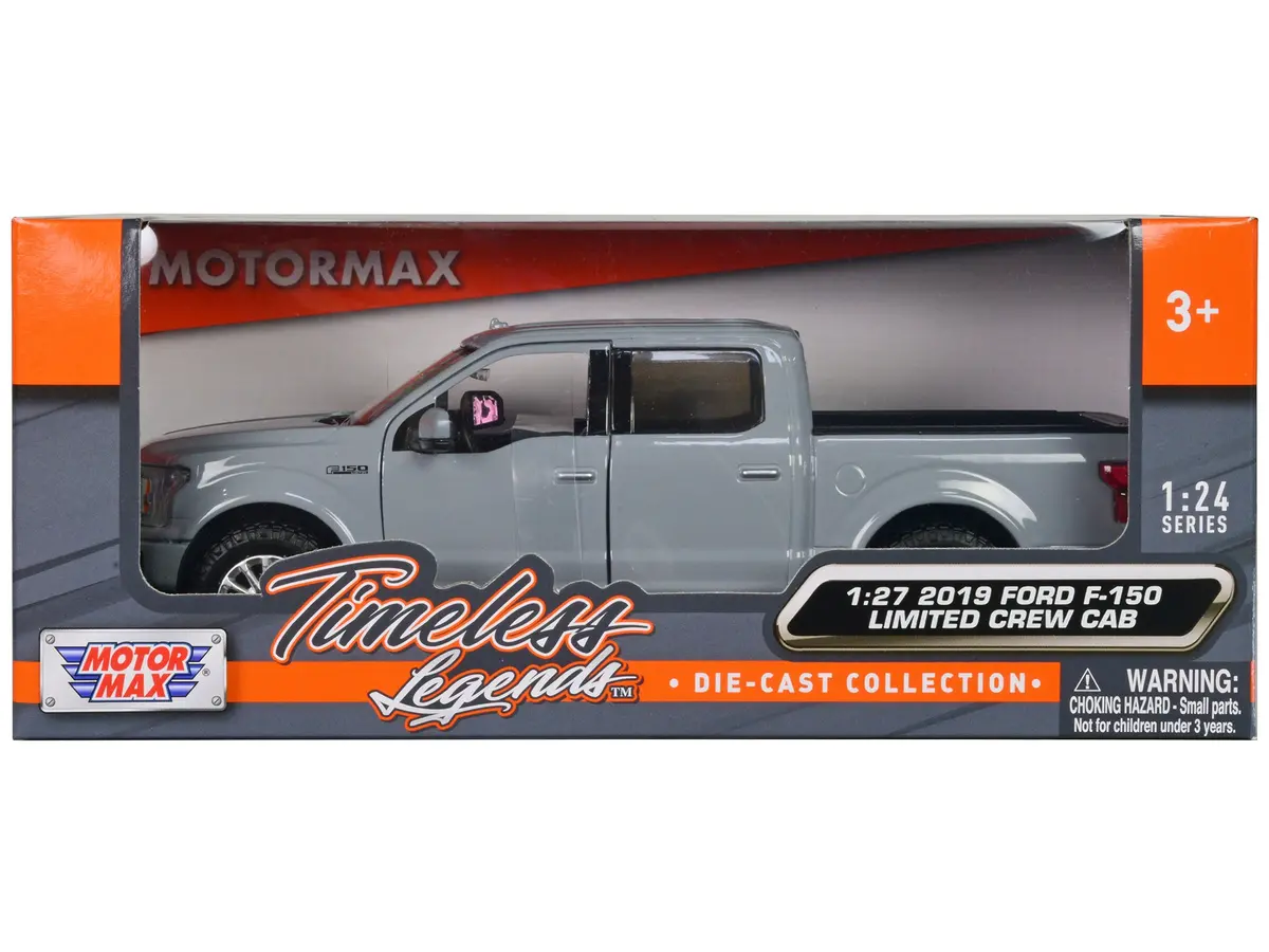 2019 Ram 1500 Laramie Crew Cab Pickup Truck Gray "Timeless Legends" Series 1/27 Diecast Model By Motormax 1