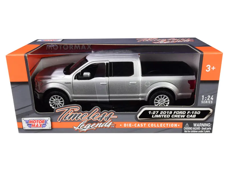 2019 Ford F-150 Limited Crew Cab Pickup Truck Silver Metallic 1/27 Diecast Model By Motormax 1