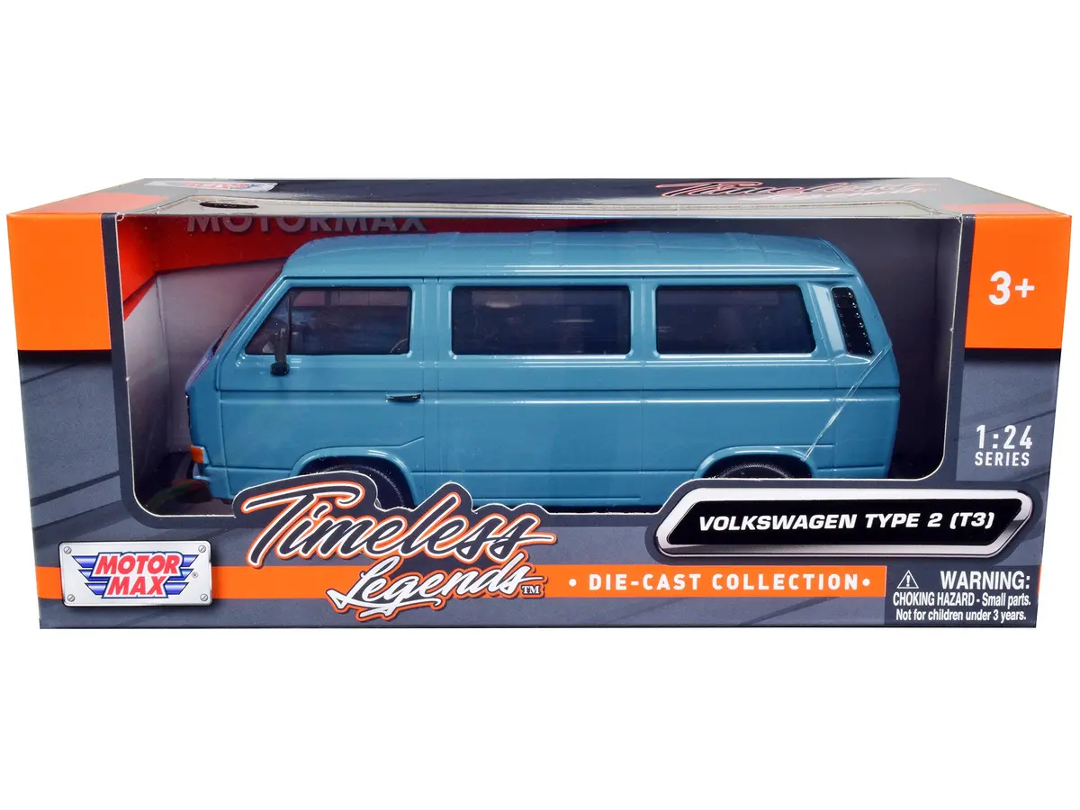 Volkswagen Type 2 (T3) Van Blue "Timeless Legends" Series 1/24 Diecast Model By Motormax 1