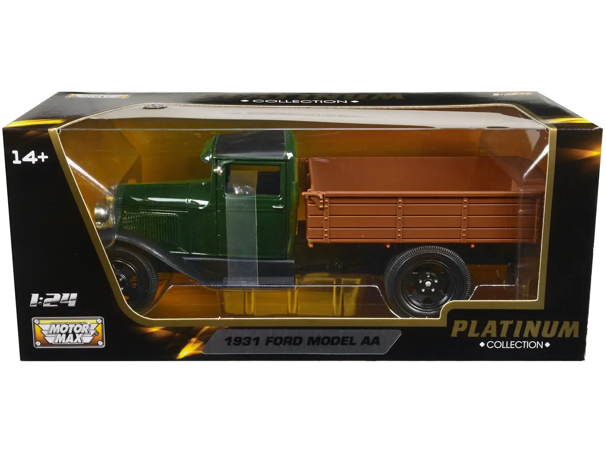 1931 Ford Model Aa Pickup Truck Dark Green And Black "Platinum Collection" Series 1/24 Diecast Model By Motormax 1