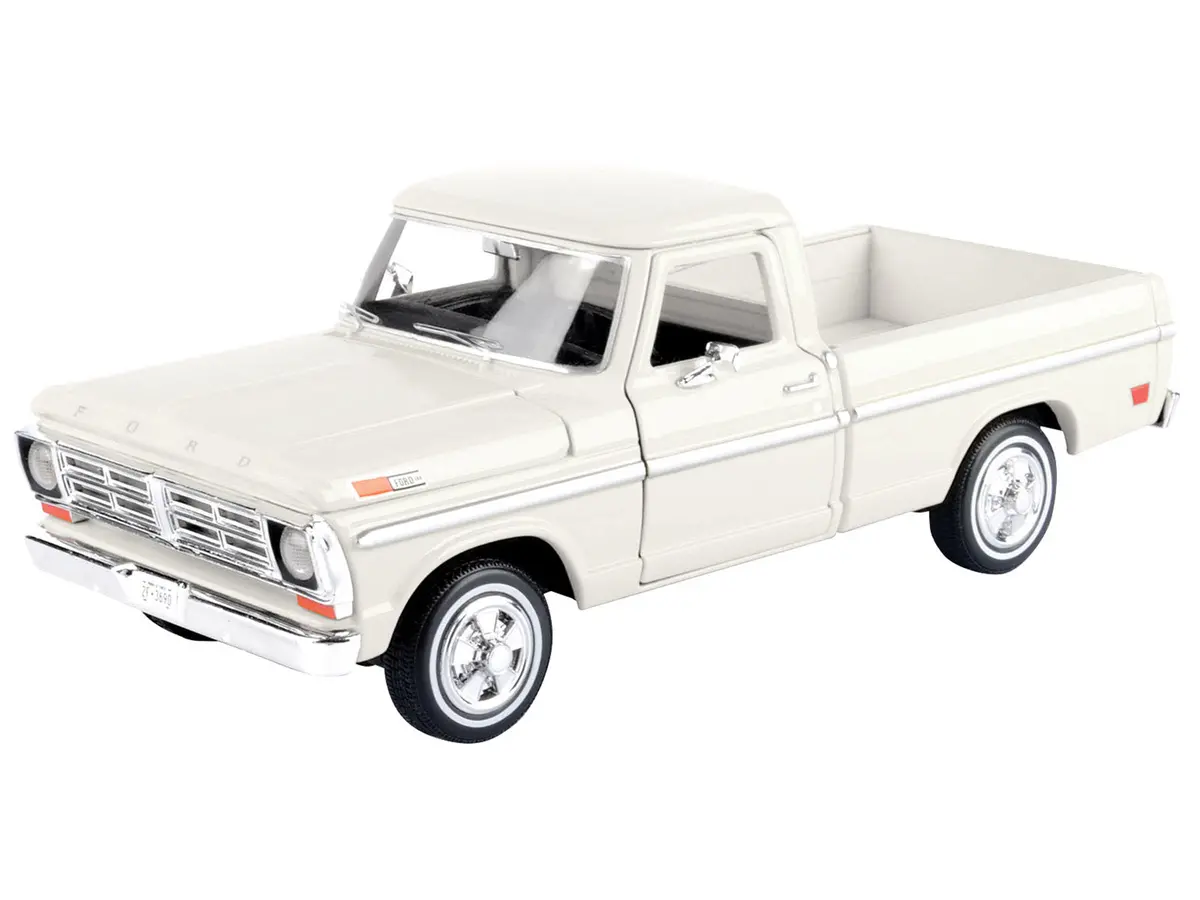 1972 Ford F-100 Pickup Truck Cream "Timeless Legends" Series 1/24 Diecast Model By Motormax 2