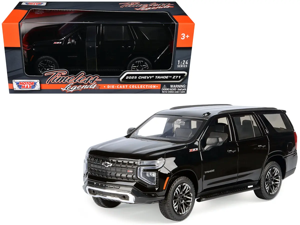 2025 Chevrolet Tahoe Z71 Black "Timeless Legends" Series 1/24 Diecast Model By Motormax 1