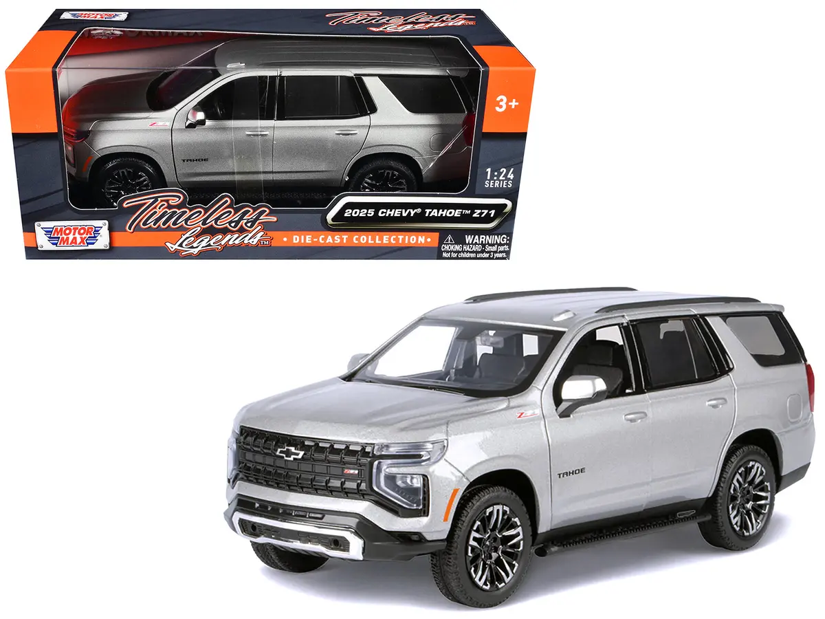 2025 Chevrolet Tahoe Z71 Gray Metallic "Timeless Legends" Series 1/24 Diecast Model By Motormax 1
