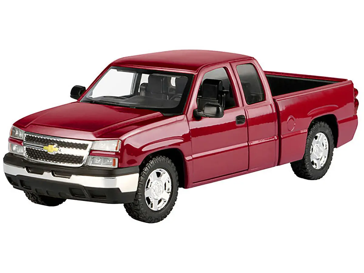 2006 Chevrolet Silverado 1500 Pickup Truck Red Metallic "Die-Cast Collection" Series 1/25 Diecast Model By Motormax 2