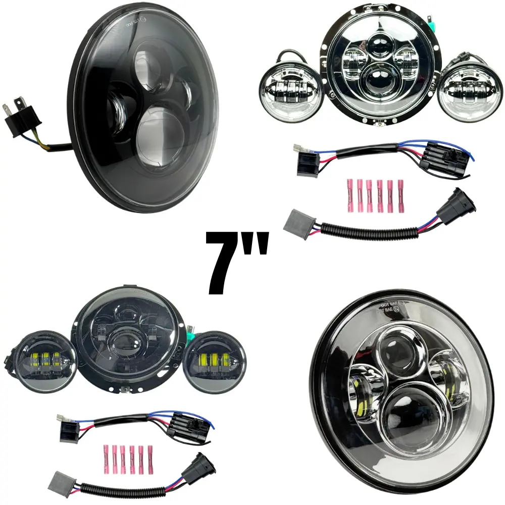 Moto Iron 7" Led Headlight Conversion Insert 1