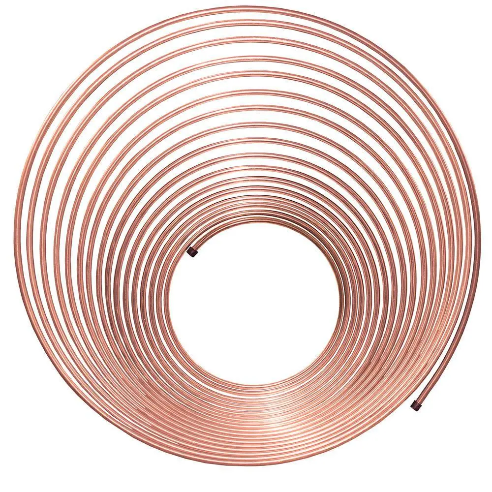 1/4" X 50' | Copper-Nickel Brake Line Tubing Coil 1