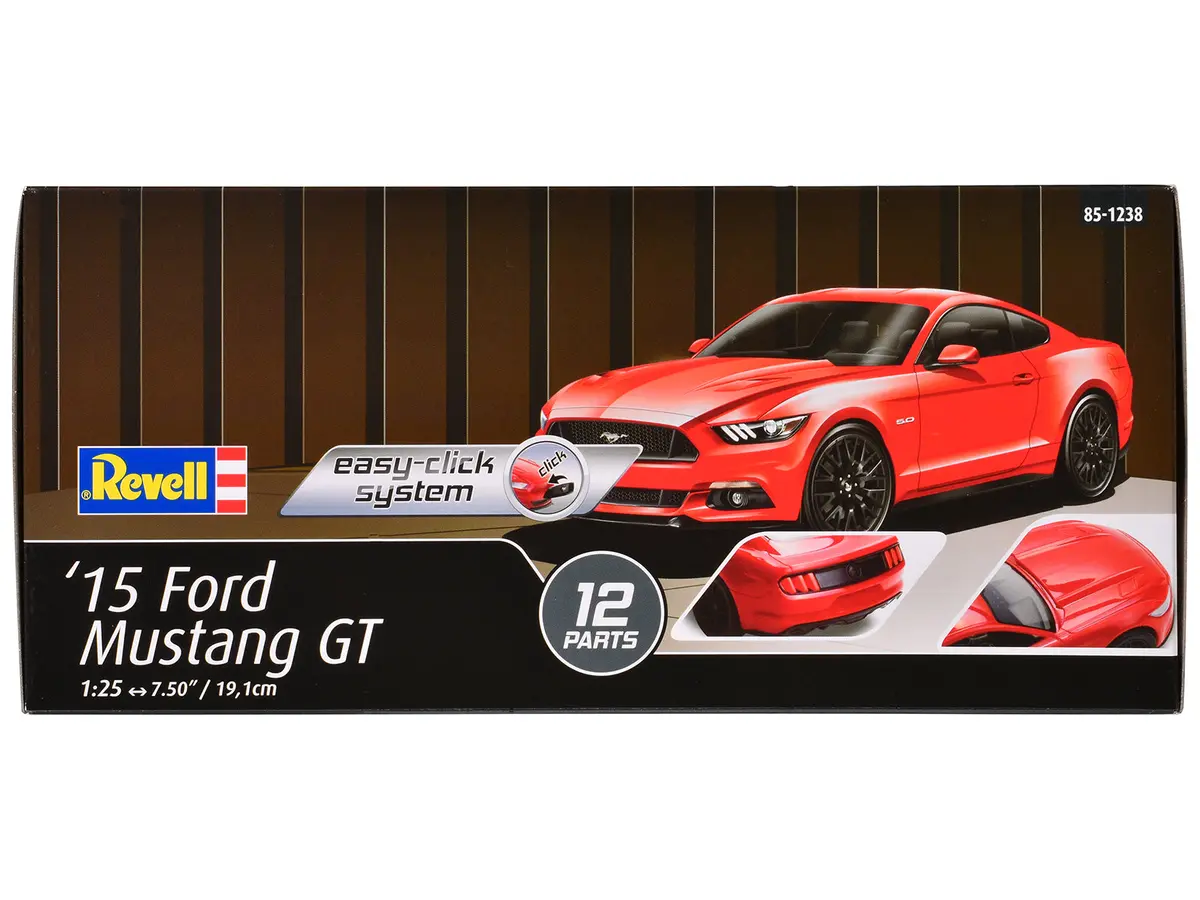 2015 Ford Mustang Gt Easy_Click Plastic Model Kit (Skill Level 2) 1/25 Scale Model By Revell 2