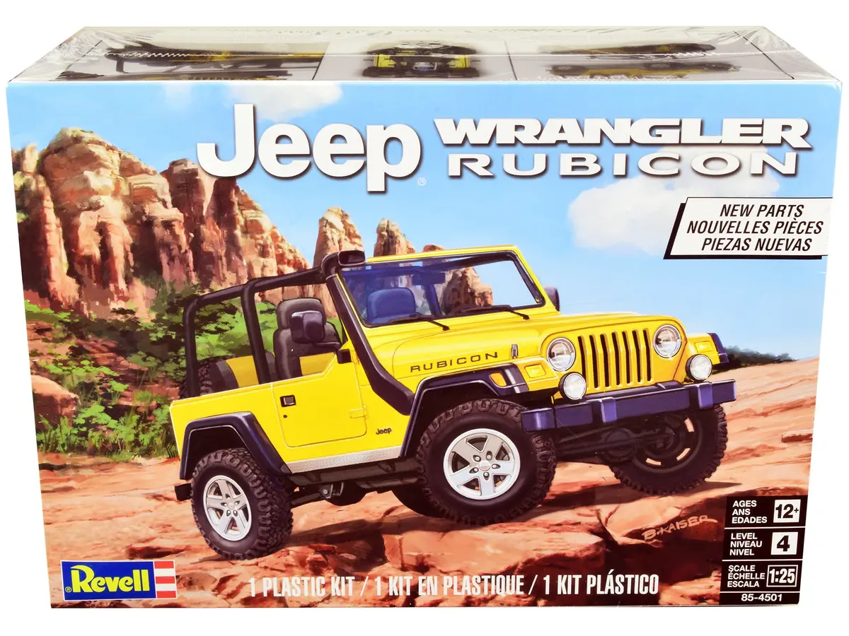 Jeep Wrangler Rubicon Plastic Model Kit (Skill Level 4) 1/25 Scale Model By Revell 1