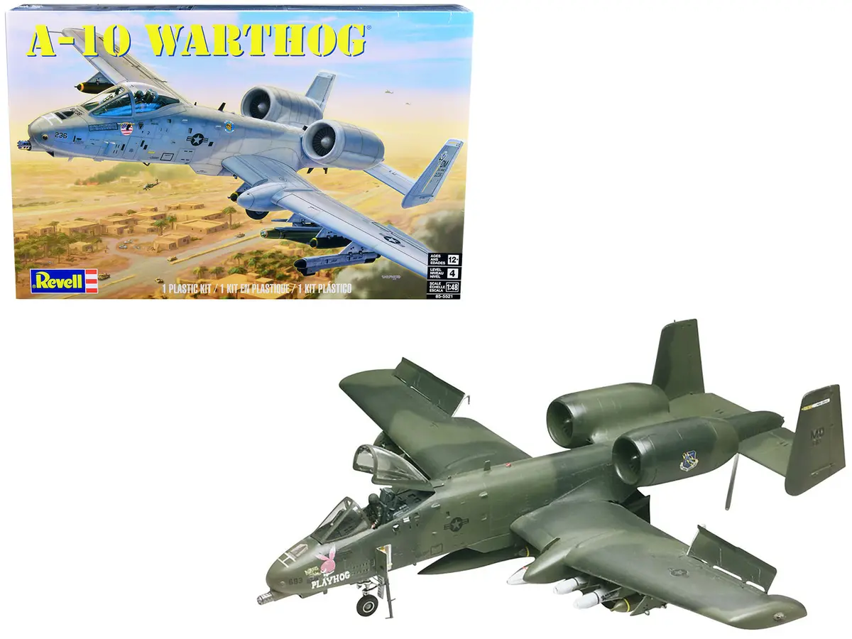 Fairchild Republic A-10 Warthog (Thunderbolt Ii) Aircraft Plastic Model Kit (Skill Level 4) 1/48 Scale Model By Revell 1