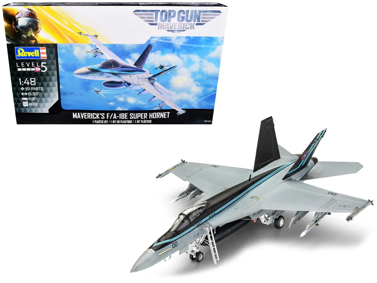 Maverick's F/A-18E Super Hornet Jet "Top Gun: Maverick" (2022) Movie 1/48 Scale Plastic Model Kit (Skill Level 5) By Revell 1